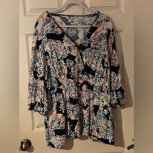 Crown & Ivy Multicolor Paisley Blouse